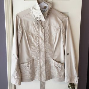 EUC WHBM Khaki Shiny Jacket size 10